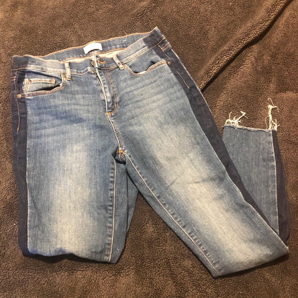 LOFT OUTLET TWO TONE JEANS, 6